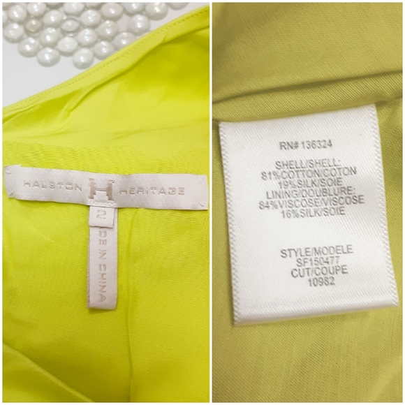 HALSTON HERITAGE Pleated Cocktail Dress NWOT - Picture 6 of 14